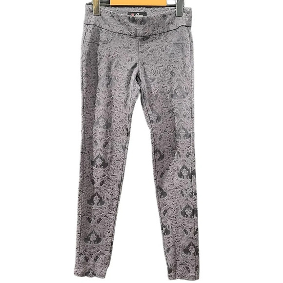 Gray floral design pants, size XS. - Picture 1 of 8